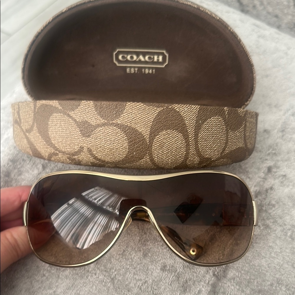 Coach Brown Aviator Sunglasses